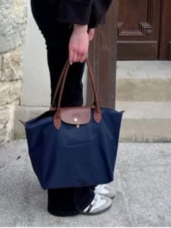 Longchamp Handbags - Navy Blue Longchamp Le Pliage Nylon Tote Shoulder Bag